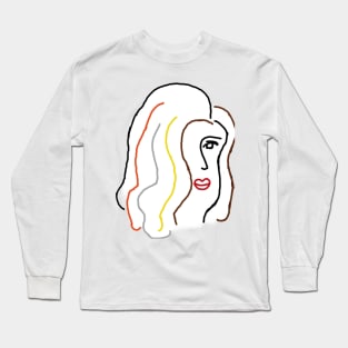 Sexy-Exy Woman's Face Long Sleeve T-Shirt